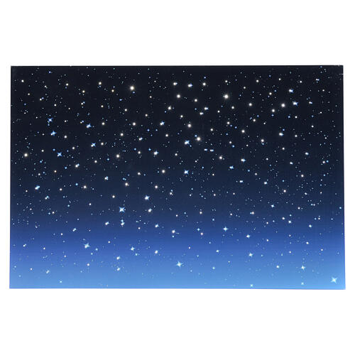 Hintergrund für DIY-Krippe nächtlicher Himmel mit LED- und Glasfaser-Beleuchtung 40x60 cm 1