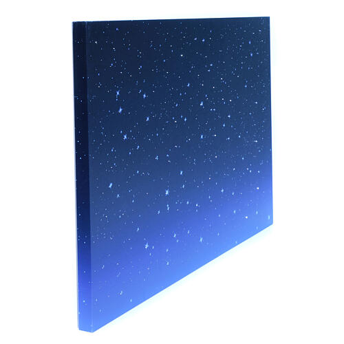 Hintergrund für DIY-Krippe nächtlicher Himmel mit LED- und Glasfaser-Beleuchtung 40x60 cm 2