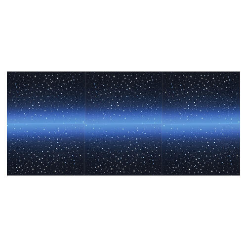 Hintergrund für DIY-Krippe nächtlicher Himmel mit LED- und Glasfaser-Beleuchtung 40x60 cm 3