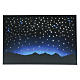 Ciel lumineux et montagnes avec leds et fibre optique 40x60 cm s1