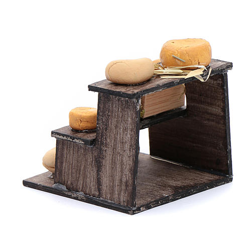 Banchetto di formaggi accessorio presepe napoletano 3