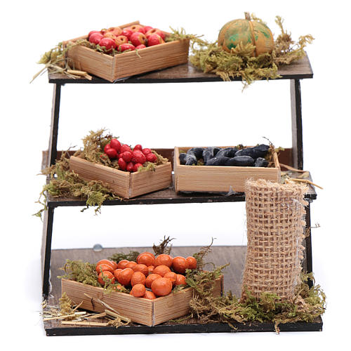 Fruit and vegetable stand 10x10x10 cm for Neapolitan nativity scene 1