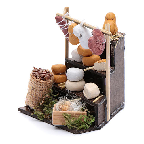 Miniature cheese stand Neapolitan nativity scene accessory 2