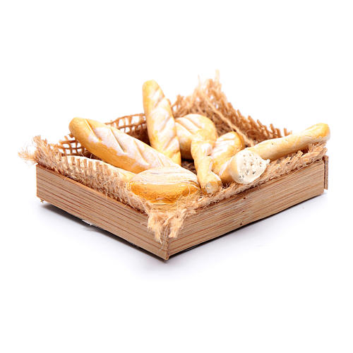 Basket with various shapes of bread for DIY Neapolitan nativity scene 2