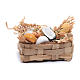 Straw basket with cheeses for DIY Neapolitan nativity scene s1