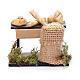 Stand with bread and bag of legumes 5x5x5 cm for Neapolitan nativity scene s1