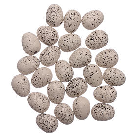 Eier beige Set zu 24 Stück 1,5x1 cm für DIY-Krippe