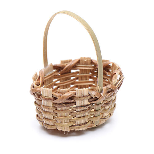 Miniature wicker basket, oval for nativity 4.5x3 cm 1