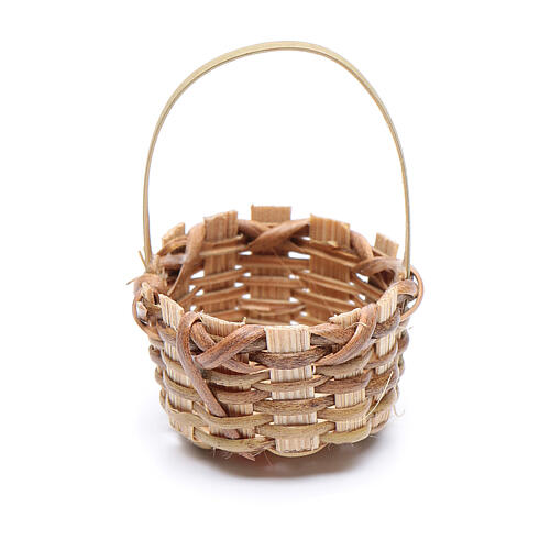 Miniature wicker basket, oval for nativity 4.5x3 cm 2