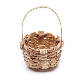 Miniature wicker basket, oval for nativity 4.5x3 cm