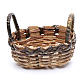 Wicker basket for clothes oval shape for DIY nativity scene  6x6 cm s2