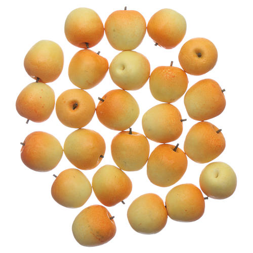 Pomme jaune 1x1 cm crèche bricolage 24 pcs 1