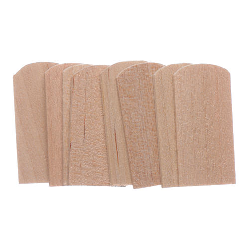 Telhas de madeira 1,2x2,4 cm presépio 100 peças 1