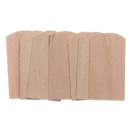 Tejas madera 100 piezas belén 1,5x3 cm 1