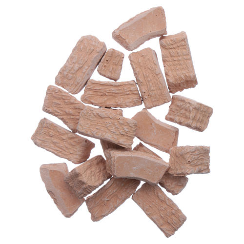 Stones for arch in terracotta 100 pieces for Nativity Scene 2x1x1 cm 1