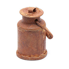 Ferramentas de Trabalho para Presépio: Balde leite enferrujado para presépio 3,5x2 cm Ferramentas de Trabalho para Presépio: Balde leite enferrujado para presépio 3,5x2 cm
