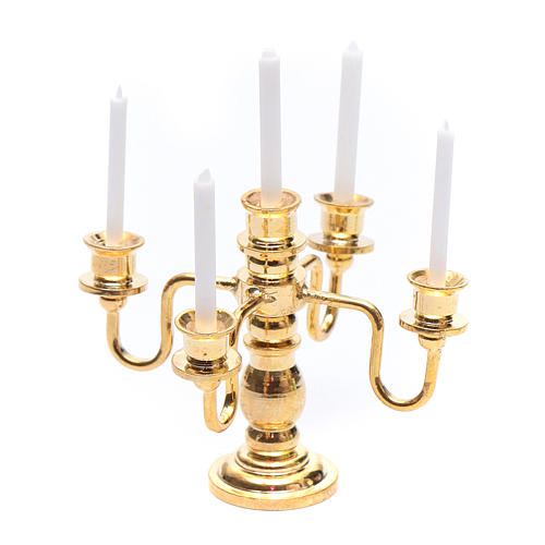Candelabro presepe 5 fiamme h reale 5,5 cm 1