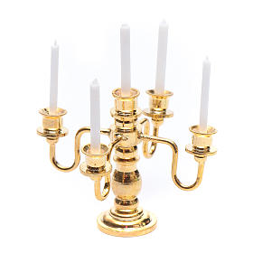 Gold Candle Holder Nativity 5 candles real h 5.5 cm
