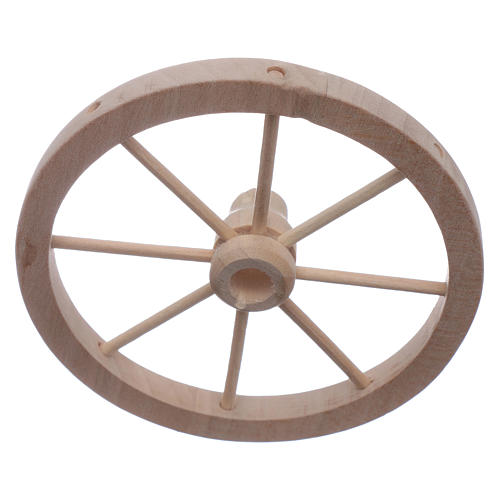 Wagenrad aus Holz 9 cm im Durchmesser für DIY-Krippe 1