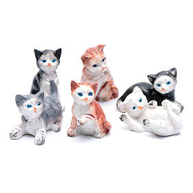 Gatto h 4 cm presepe 14-16 cm assortito