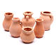 Urn in terracotta 6 pieces for Nativity Scene real height 4-6 cm s1