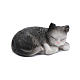 Sleeping cat 3.5 cm for nativity scene of 18 cm s1