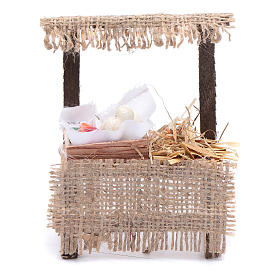 Cibo in miniatura presepe: Banchetto presepe 10x5x5 cm con cassettina in legno