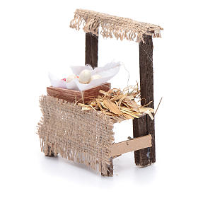 Cibo in miniatura presepe: Banchetto presepe 10x5x5 cm con cassettina in legno