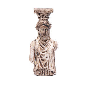Greek goddess semi column in resin 6 cm for nativity scene