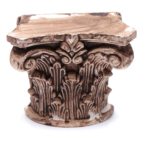 Semi capitello corinzio 5x5 cm resina presepe 1