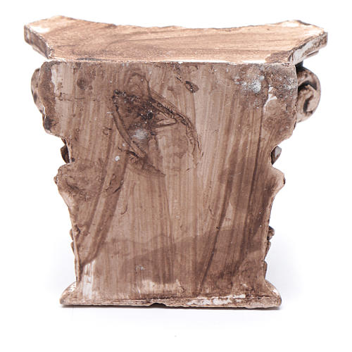 Corinthian semi capital in resin for nativity scene 5x5 cm 2
