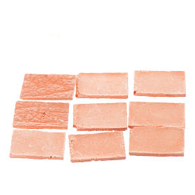 Accesorios para la casa: Baldosas resina color terracota set 30 piezas belén hecho con bricolaje