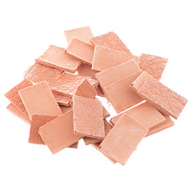 Home accessories miniatures: DIY nativity scene set resin tiles coloured in terracotta 30 pieces