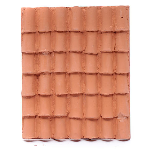 Tiled Roof in Terracotta for a DYI Nativity resin 15 x10 cm 1