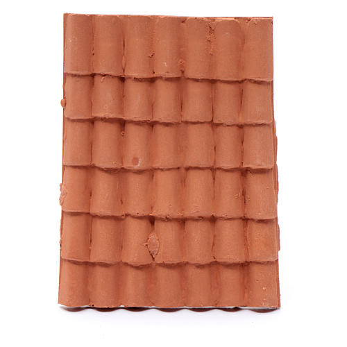 DIY nativity scene resin roof with terracotta decorated shingles 10x5 cm 1