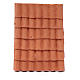 DIY nativity scene resin roof with terracotta decorated shingles 10x5 cm s1