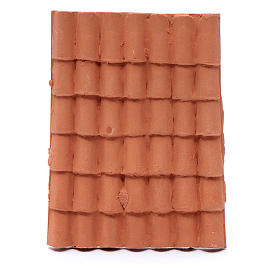 Tetto resina 10x5 cm con coppi presepe fai da te