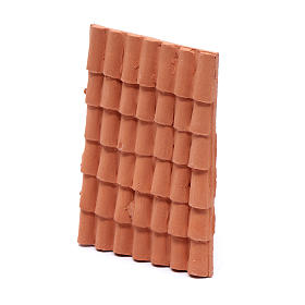 Tetto resina 10x5 cm con coppi presepe fai da te