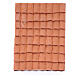 Telhado resina com telhas cor terracota para presépio 10,3x7,8 cm s1