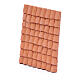 Telhado resina com telhas cor terracota para presépio 10,3x7,8 cm s2