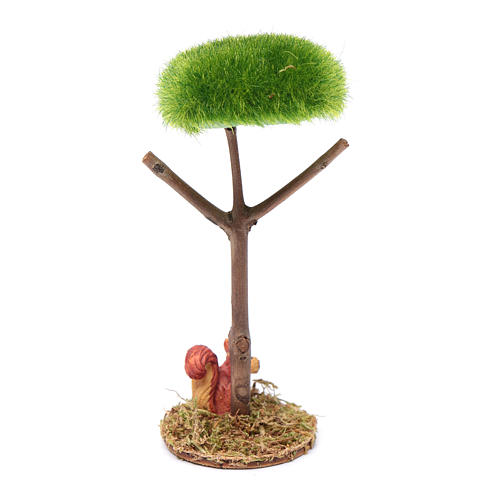 Nativity scene tree with squirrel 14 cm 2