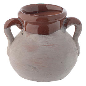 Rustic ceramic pot 4 cm for nativity scene