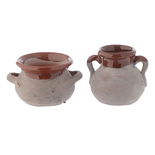 Rustic ceramic pot 4 cm for nativity scene 2