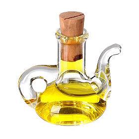 Glas Flasche mit Olivenöl 2.5cm für Krippe