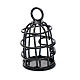Metal bird cage sized 4 cm for nativity scene s1