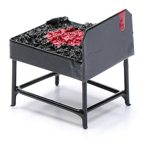 Barbecue métal crèche h réelle 3 cm 3