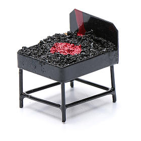 Barbecue metallo presepe h reale 3 cm