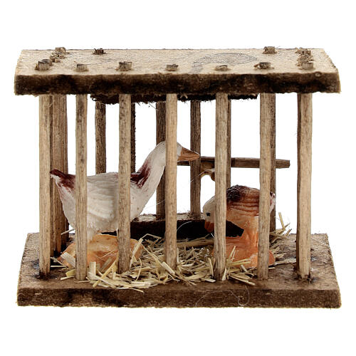 Nativity scene wooden cage 5x5x3 cm 3