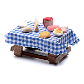 Neapolitanische Krippe: Bedeckten Tisch 5x5.5x5cm neapolitanische Krippe Neapolitanische Krippe: Bedeckten Tisch 5x5.5x5cm neapolitanische Krippe