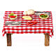 Table dressée formes de nourriture 6x6,x6x4 cm crèche napolitaine s1